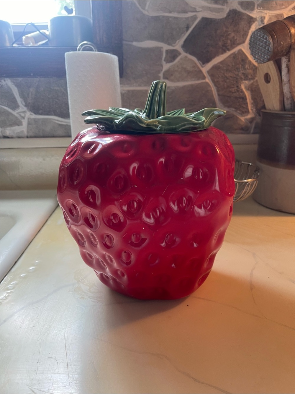 McCoy Ceramic strawberry cookie jar